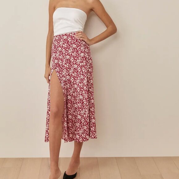 Reformation Zoe Skirt Flower Girl - Size 8 - Picture 2 of 3